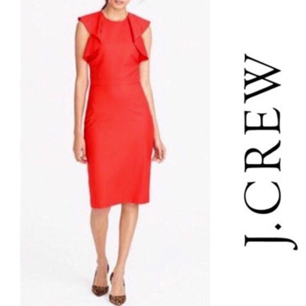 J Crew Monday Sheath Dress in Fiery Sunset